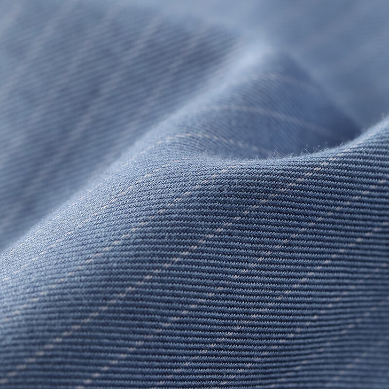 雅戈尔（YOUNGOR）2025秋冬季长袖衬衫男棉混纺面料羊毛绒内胆保暖衬衫温暖舒适 蓝色条纹VLBN119702HJA 42 （180/100A）