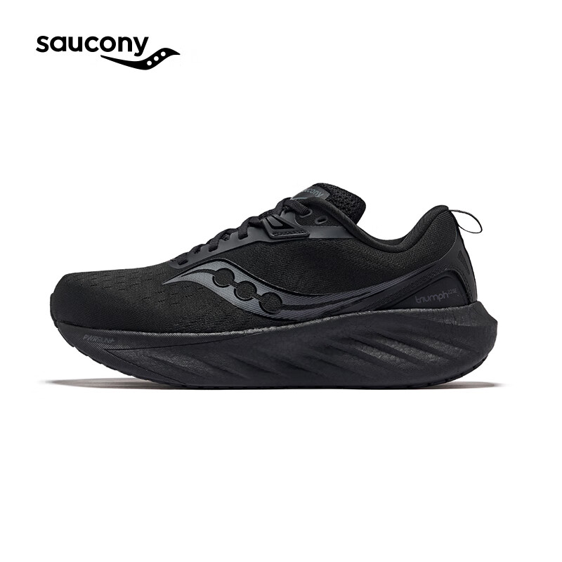 Saucony【彭于晏同款】索康尼胜利22专业强缓震跑鞋男厚底跑步鞋运动鞋男 黑色【SE版宽楦】 42
