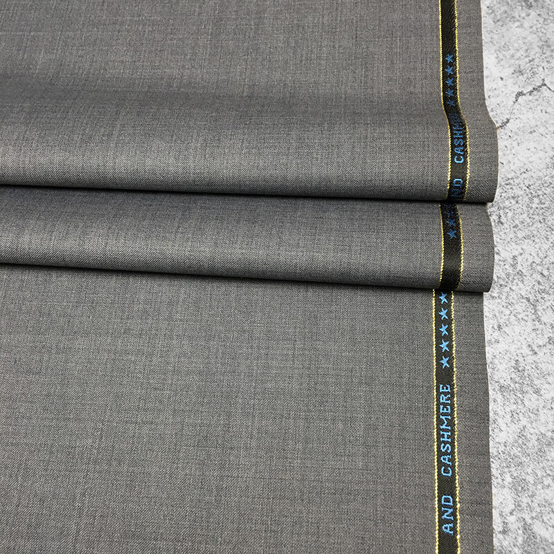 羊毛西装布料精纺羊毛面料毛涤布料职业装西服西装西裤料毛料 青灰色