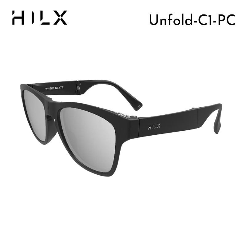 HILX折叠偏光运动近视太阳镜男女逛街开车钓鱼运动护眼墨镜Unfold 【宝丽来-偏光款】Unfold-C1银色