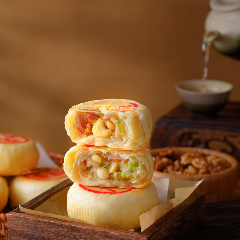 云舵苏式五仁月饼酥皮百果金腿老式旧传统手工中秋散装点心 苏式五仁