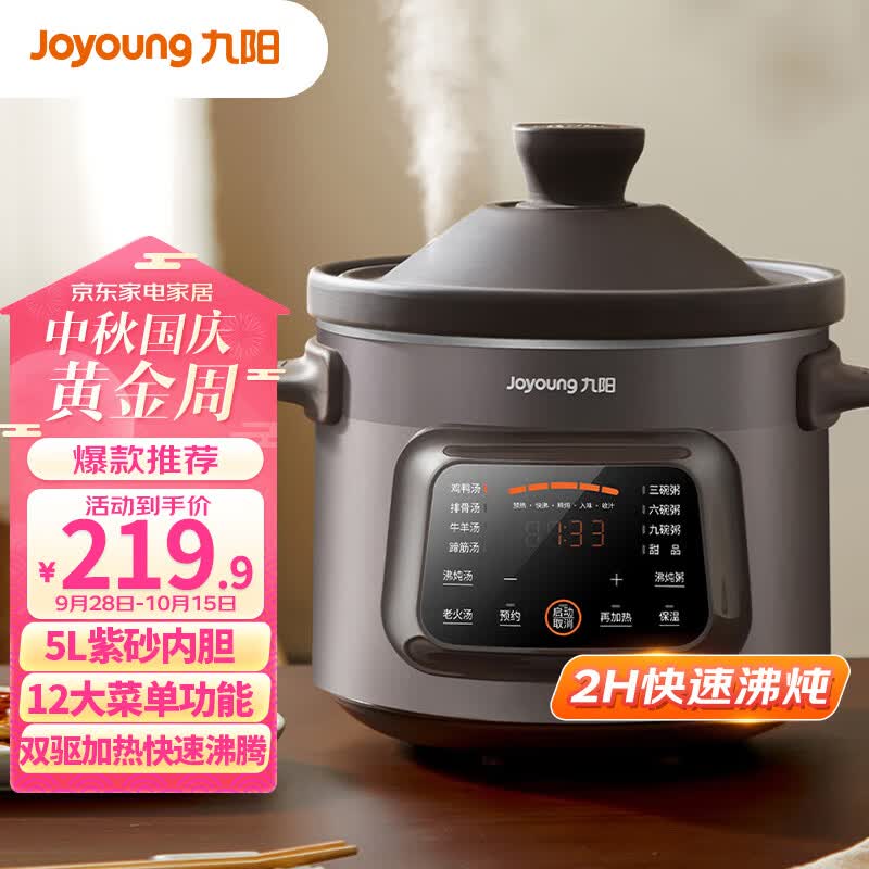 九阳（Joyoung）电炖锅5L大容量电炖锅炖汤锅煲汤锅燕窝炖锅煮粥锅可预约24小时保温 DG50K-GD505 沸炖系列怎么样,好用不?
