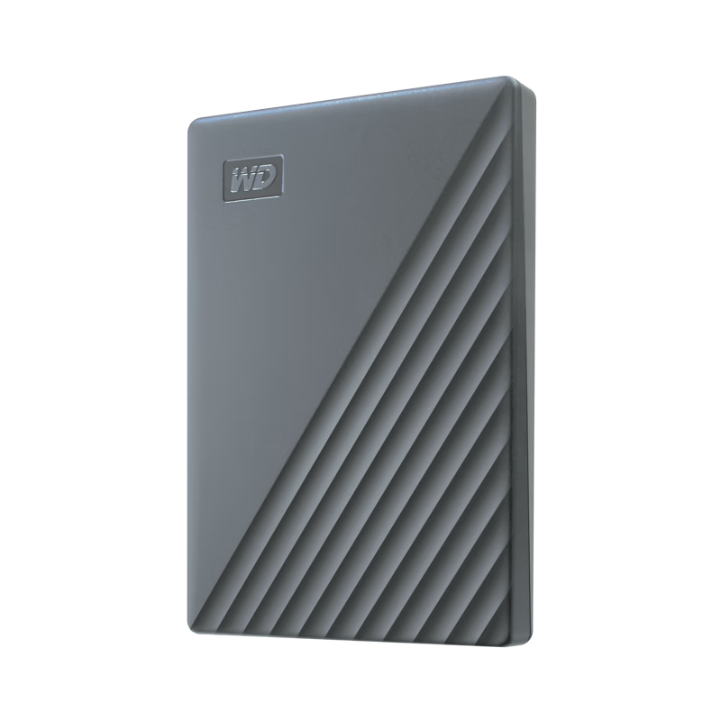 西部数据 WD) 2TB 移动硬盘 type-c My Passport随行版2.5英寸 灰 机械硬盘 手机笔记本外置外接存储 兼容Mac