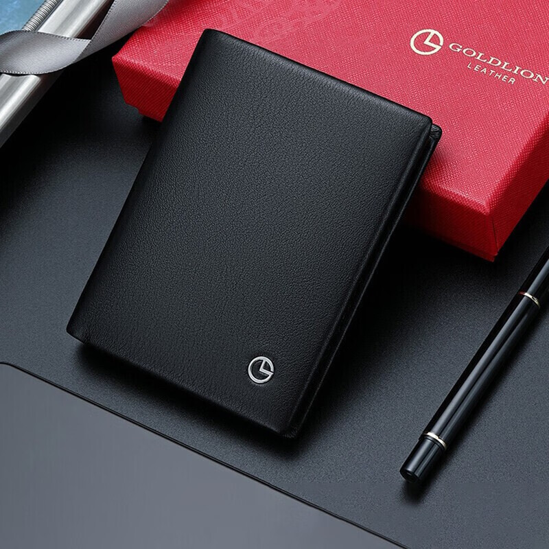 金利来钱包竖款票夹皮夹横款两折钱夹礼盒 生日礼物送礼