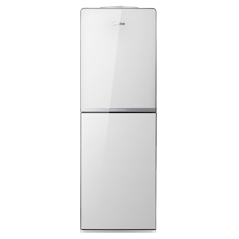 美的（Midea）饮水机家用上置式桶装水立式钢化玻璃双开门饮水器 YD1518S-X 制冷制热型
