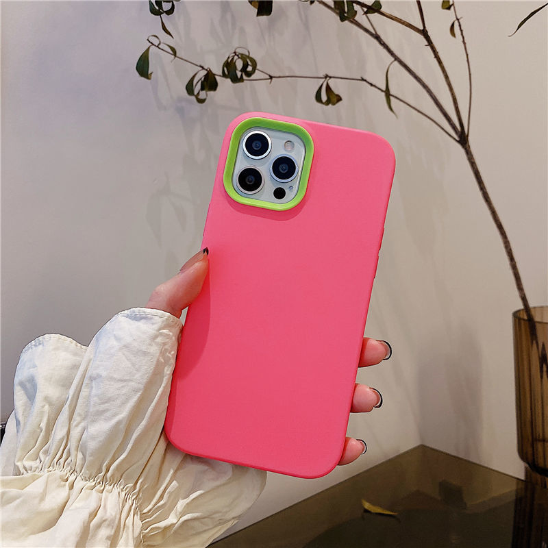 iphone13粉色背面,iphone13pro粉色 13手机壳iphone12pro/11防摔男xr/7/xsmax女软 纯色液态三合一【粉色
