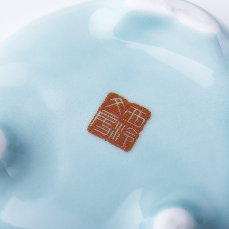 三足笔掭书法练字国画专用笔舔墨水墨盒简易砚台陶瓷笔搁抄经毛笔架多功能青瓷小墨池文房四宝 三足笔掭（粉青）