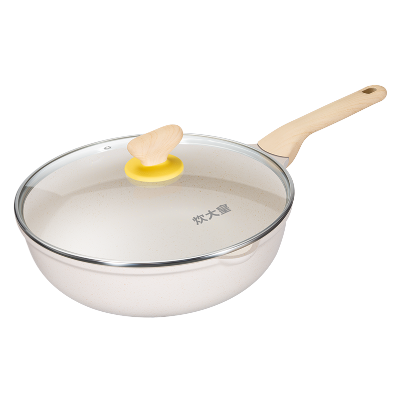 COOKER KING 炊大皇 CG32DB 大白炒锅(32cm、不粘、铝合金、白色)