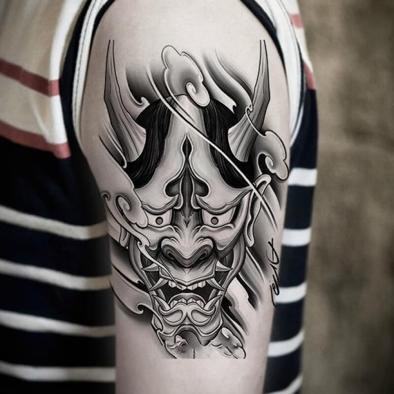 兰迪惟依防水纹身贴樱花美女般若艺男女逼真花臂手臂持久仿真刺青 a07