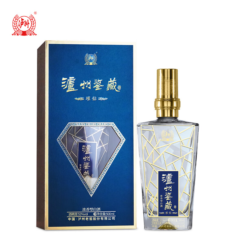 泸州(luzhou)老窖股份出品 浓香型白酒 泸州鉴藏璀钻 52%vol 500ml 1