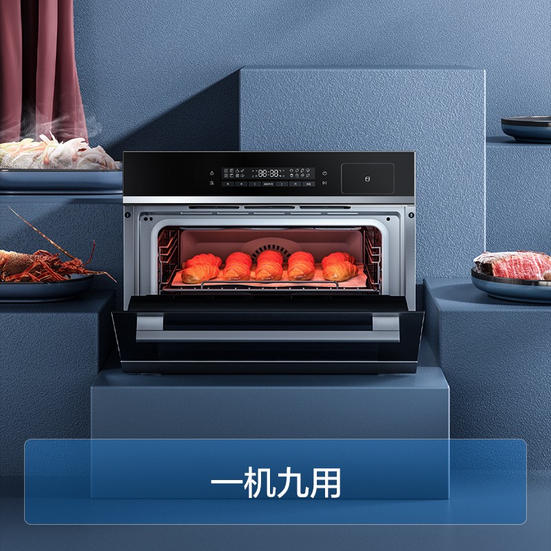 海尔嵌入式蒸烤炸一体机52L大容量蒸箱烤箱空气炸三合一请问这个预热和烤制过程中有异味吗？如电线皮或塑料的焦煳味。