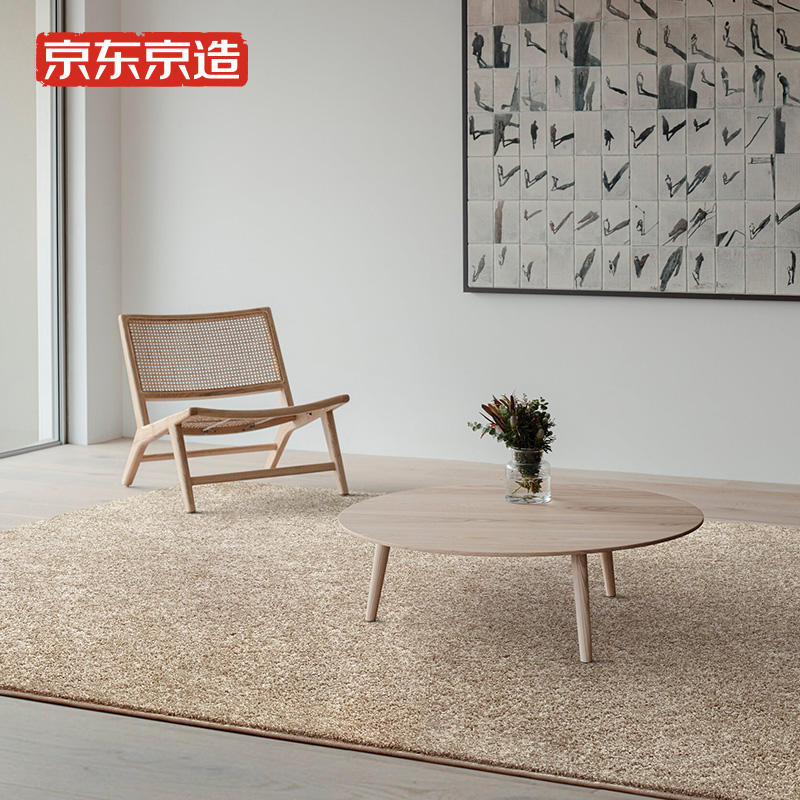 京东京造 JDA132 客厅茶几地毯沙发毯北欧现代简约超厚加密卧室地毯无甲醛 香槟色2.3*1.6M
