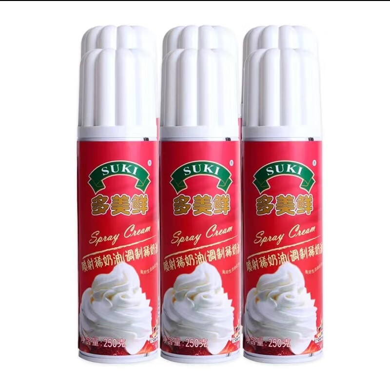 意大利望丽喷射奶油喷罐动物性稀奶油即食免打发250g家 多美鲜喷射奶油250ml*1支