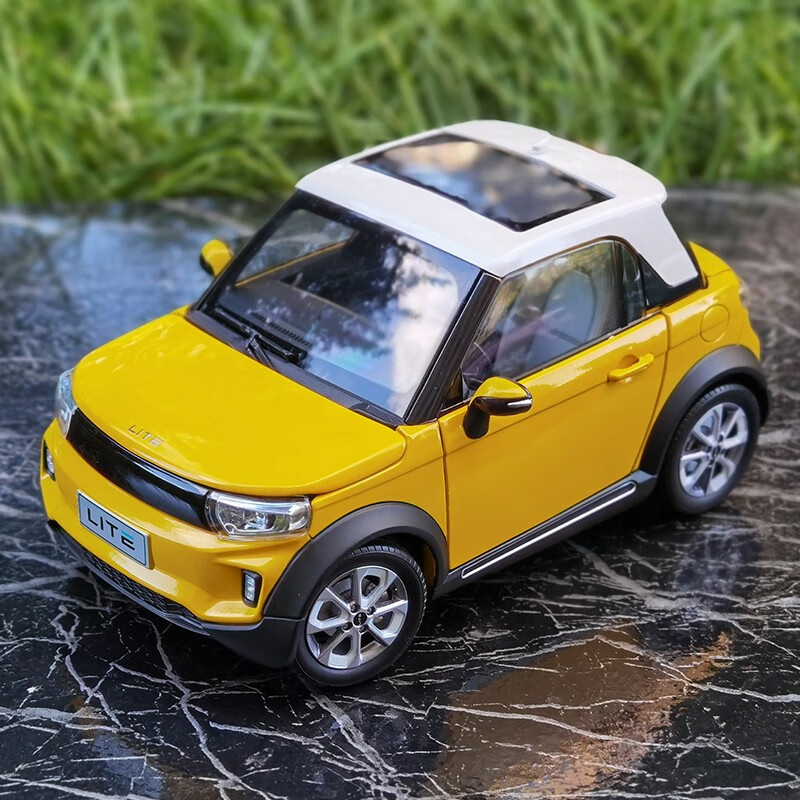 1:18 北汽新能源lite afcfox 电动汽车模型 北汽原厂合金汽车模型