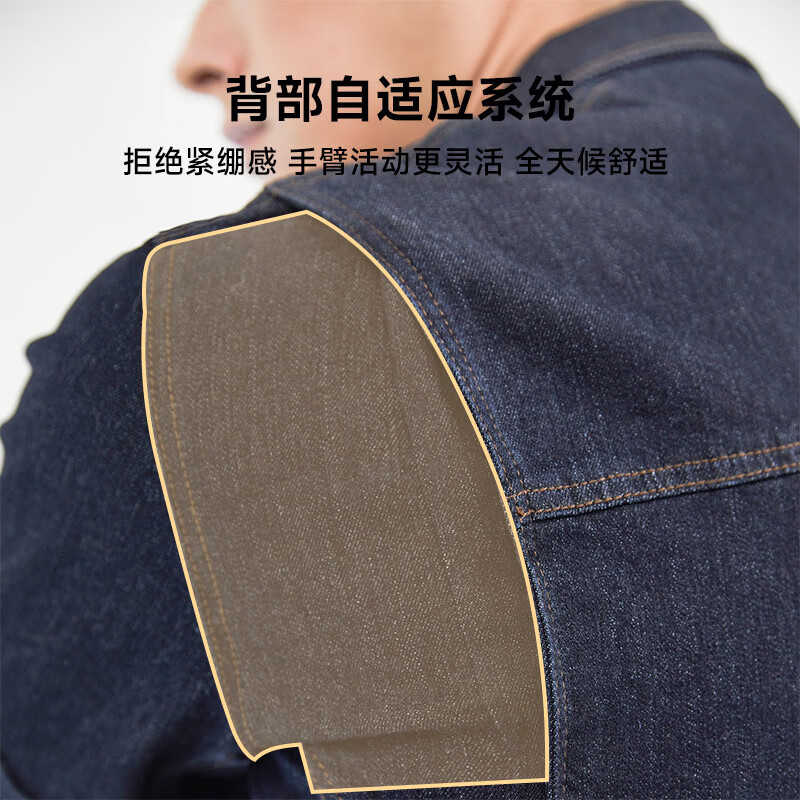 90分男装时尚潮流百搭翻领牛仔服休闲夹克外套 水洗蓝 L(175/96A适合65-70kg偏大)