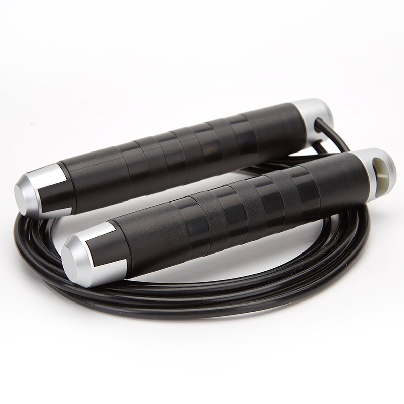 蒂尔士 跳绳成人减肥健身儿童学生中考考试轴承负重手柄钢丝绳子  魅力银负重款钢丝绳+备绳