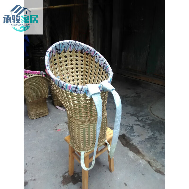 家小优广西云南四季通用小孩竹背篓新品背篼竹编婴背娃娃 竹编普通