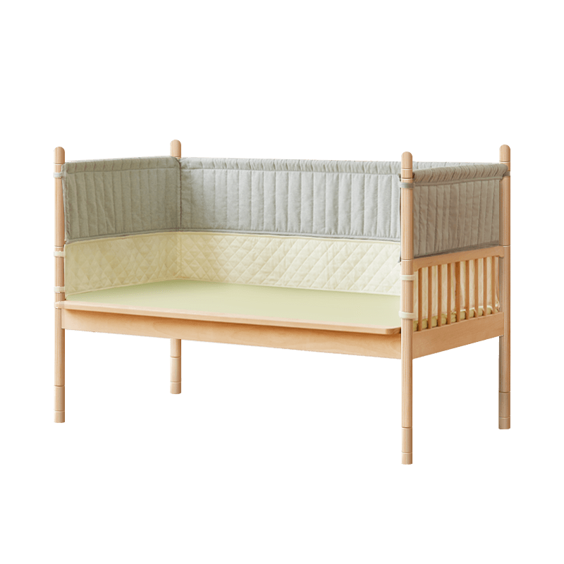 京东京造 儿童床 欧洲AA级山毛榉 加高护栏 拼接加宽婴儿床1.6米×0.8米