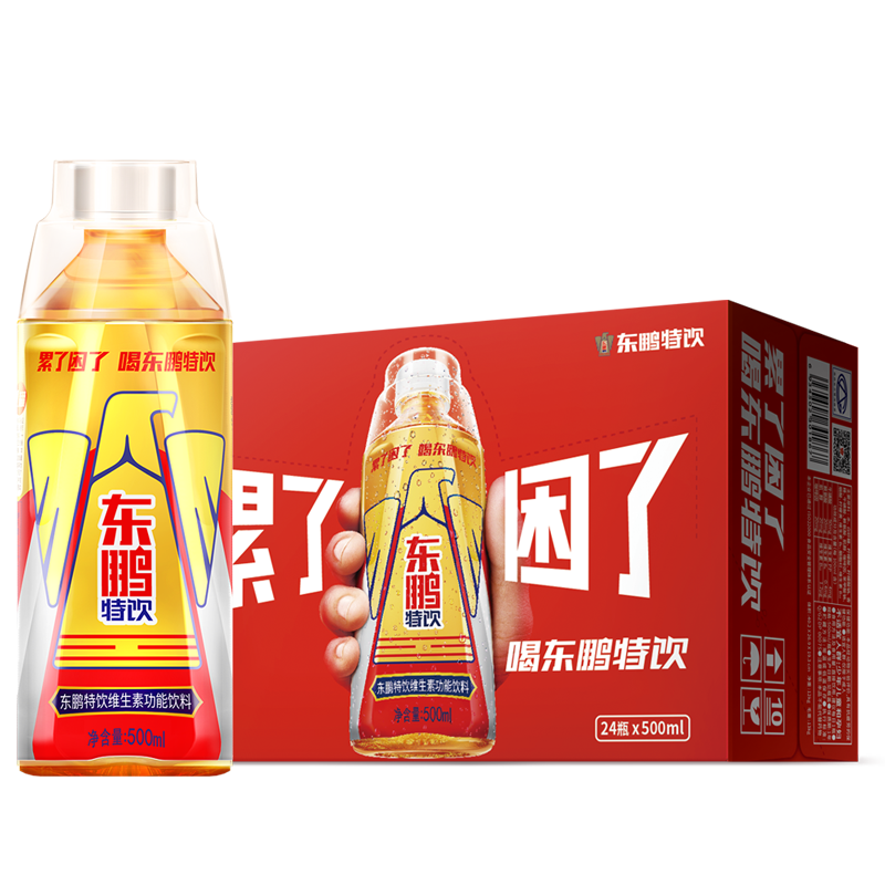 东鹏特饮 维生素功能饮料 500ml*24瓶/箱   73元