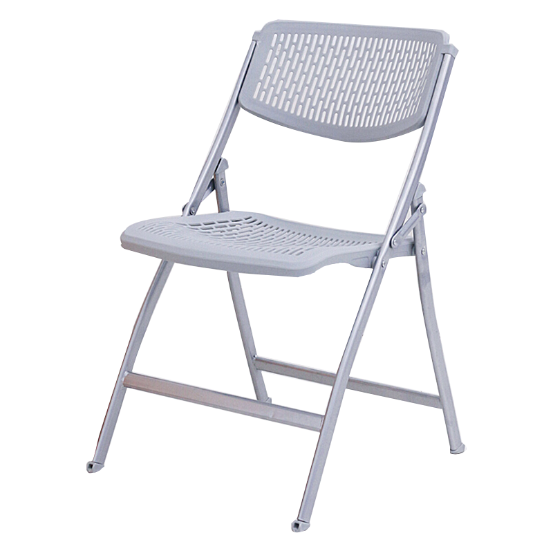 帅力 折叠椅子 塑料办公电脑透气椅休闲便携舒适面餐椅 灰色SL8348100027216266