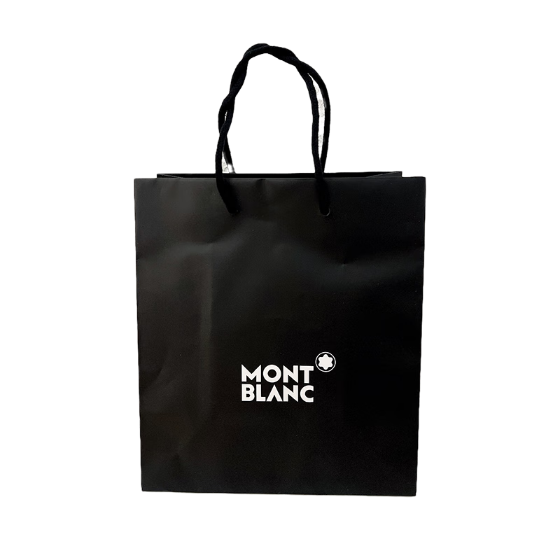 万宝龙 MONTBLANC  黑色 大LOGO 高端商务礼品袋 手提袋 M100014323578