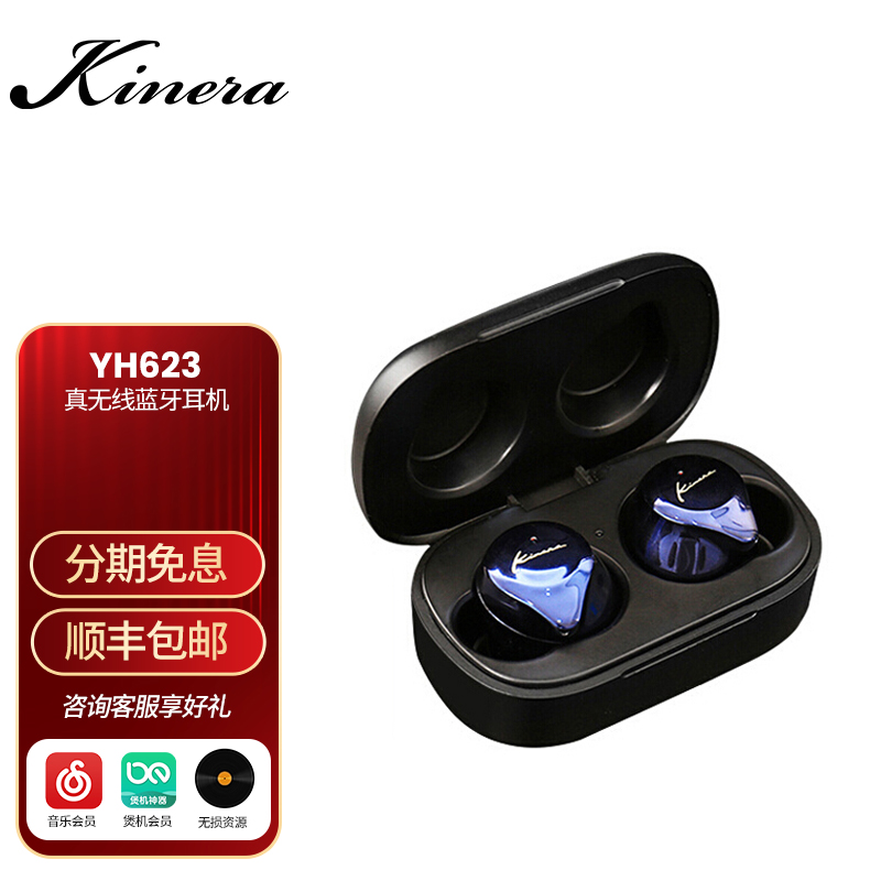 王者时代（KINERA） YH623 真无线蓝牙带麦耳机QCC3020蓝牙5.0芯片运动耳机 迷幻紫