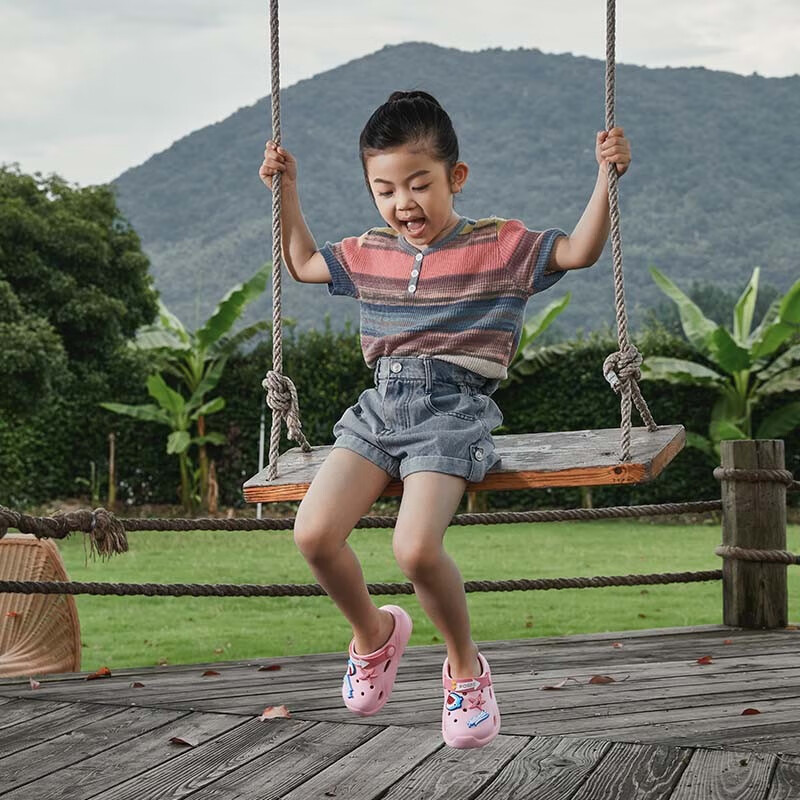 朴西海底总动员夏季室外女童凉拖鞋居家防滑宝宝拖鞋儿童洞洞鞋男 向日黄 20-21 (150mm)