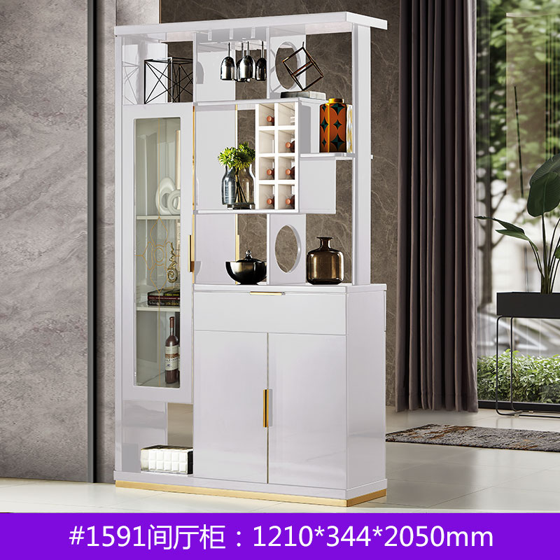 莎庭进门鞋柜玄关柜客厅简约现代双面烤漆隔断门厅柜   a7076间厅柜