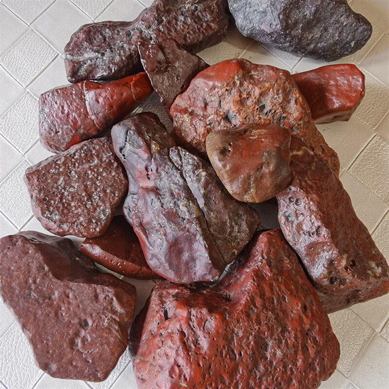 牧思 宠物红伊丁陨泡水石鱼缸料石子 改善水质碎石石头养花新疆 红色