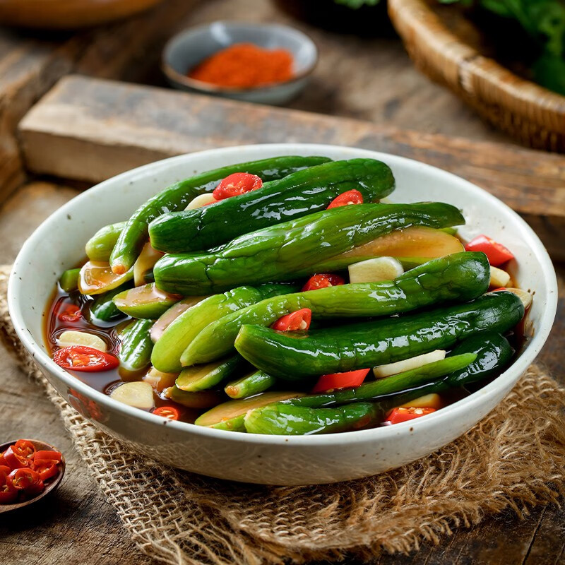 崔奶奶酸甜腌酱黄瓜延边朝鲜族韩式泡菜开味下饭菜东北特产腌制蔬菜自营 酸甜黄瓜400g*1袋