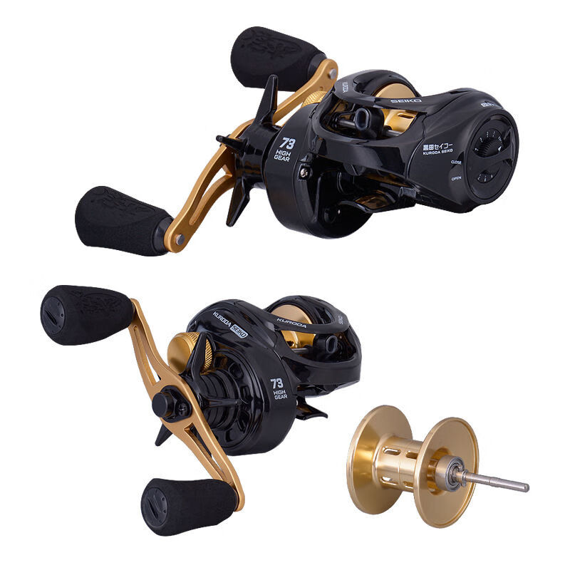 泛用马口微物水滴轮轻量6轴防炸线右手路亚渔轮 0m 太宇黑田水滴轮黑