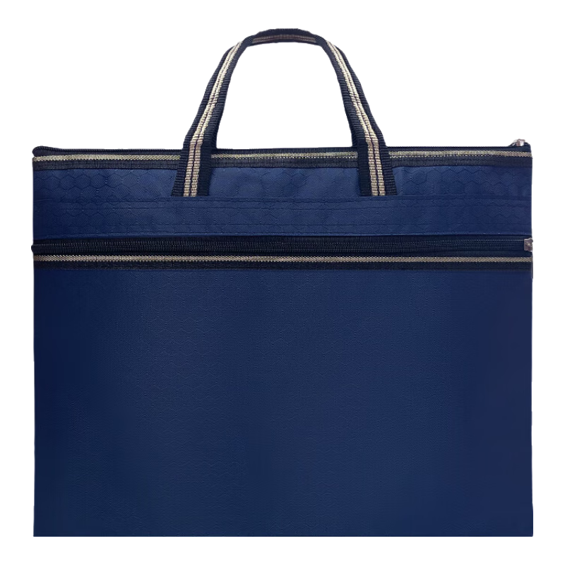 百利文H137蓝色手提公文包文件包拉链收纳袋文件袋档案袋资料袋办公商务会议资料包简约手提包