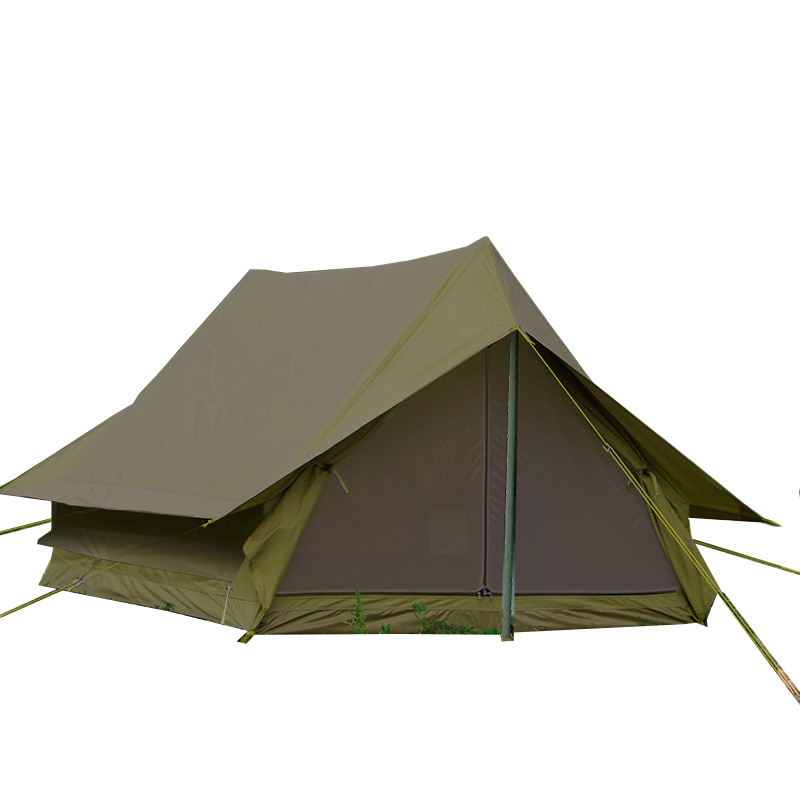 海笛【军绿色】防大雨小屋型a字救援牛津布双层帐篷myn9166b