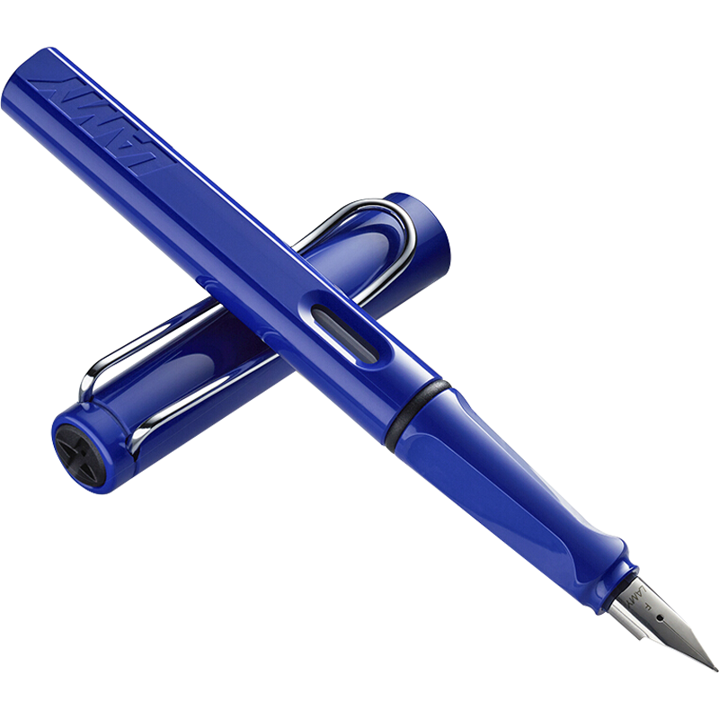凌美(LAMY)钢笔 safari狩猎系列 蓝色 单只装 德国进口 F0.7mm送礼礼物