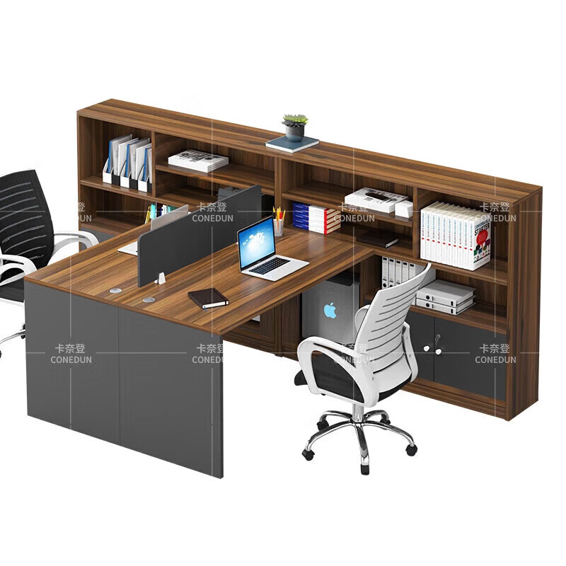 卡奈登财务电脑桌 现代简约办公家具 屏风工作卡位职员桌 组合办公桌对坐双人位不含椅YX-D312可定制