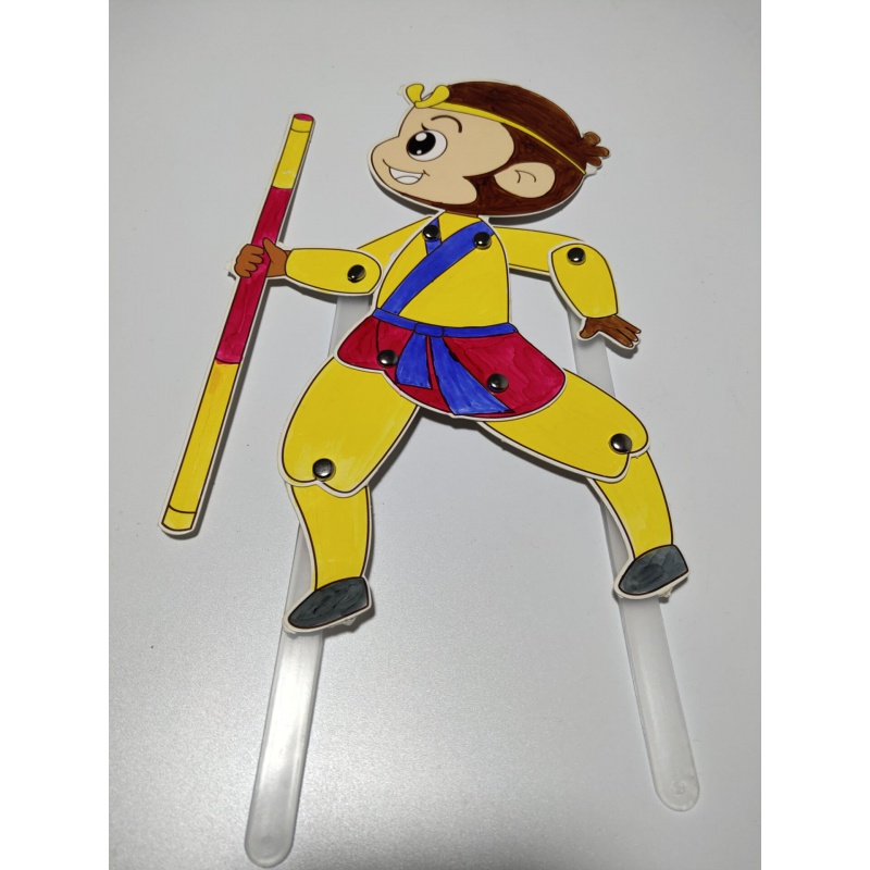 皮影戏材料包道具人偶幼儿园手工diy三打白骨精动物 龟兔赛跑 孙悟空
