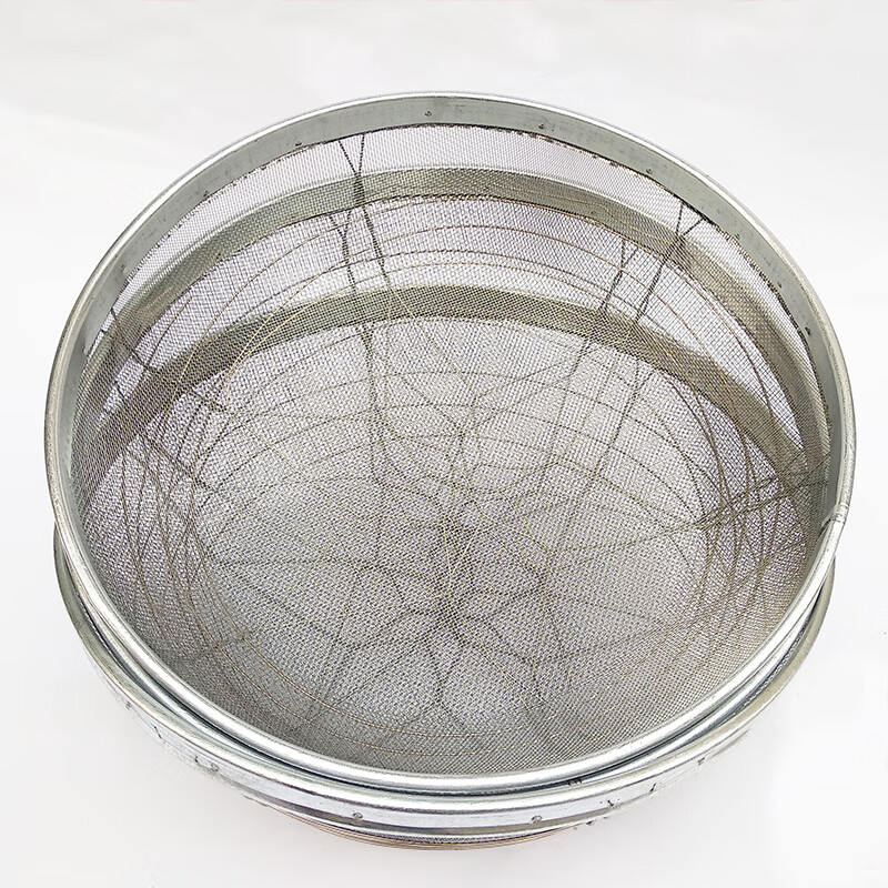 乐泡筛沙子铁筛子筛土大筛子沙子石头筛圆形筛子家用晒鱼干 直径40/孔
