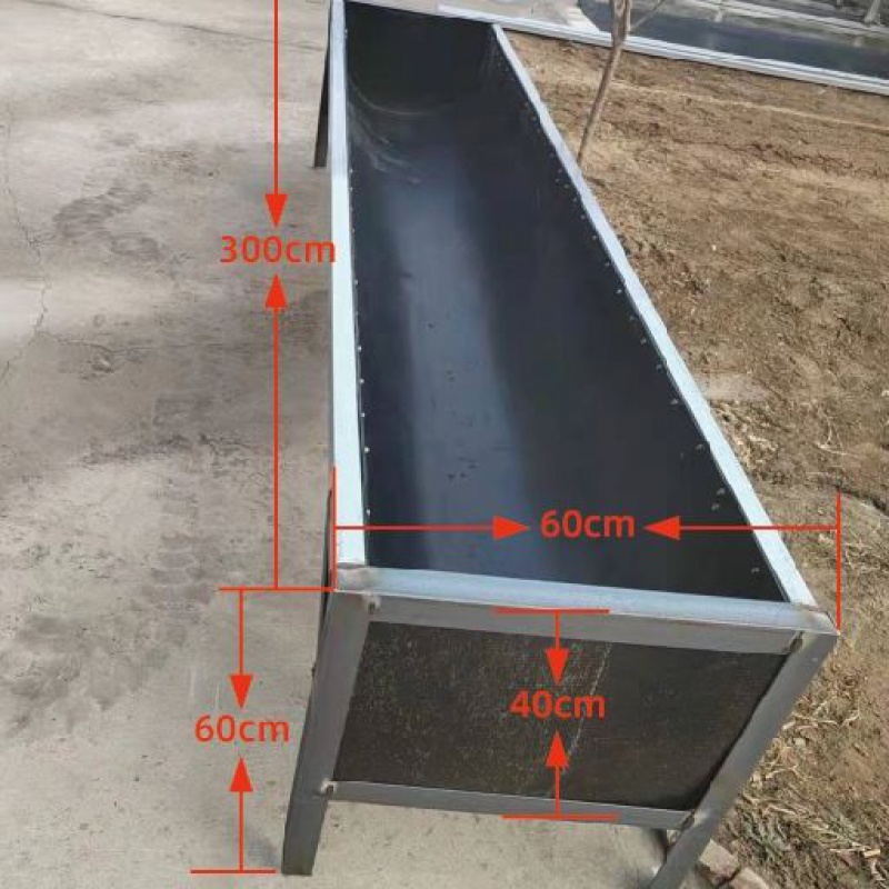 子料食槽全新加厚输送带皮子养殖家用方便干净卫生 1米长牛食槽水槽