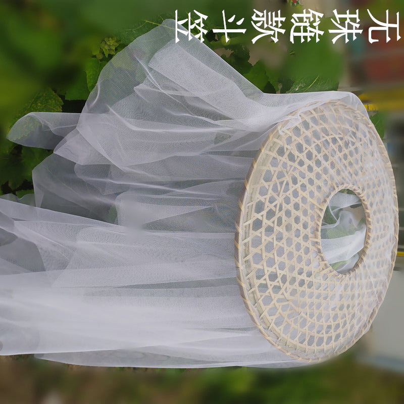 配饰春时汉服重工水晶帘帷幕武侠古风纱笠拍照摄影写真遮容面纱斗笠帽