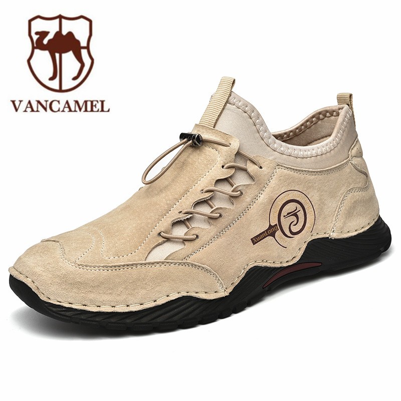 西域骆驼休闲鞋男一脚蹬男士潮鞋英伦风户外鞋时尚百搭驾车鞋大码男鞋