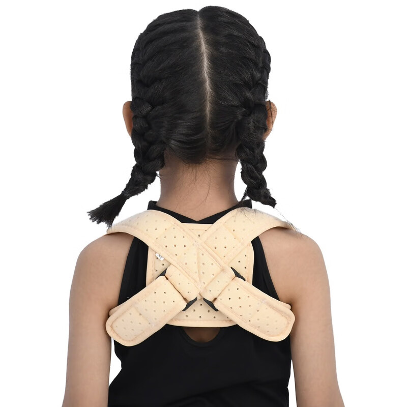 儿童锁骨固定带 锁骨损伤绑带 成人锁骨八字形绑带 肤色透气款 中号