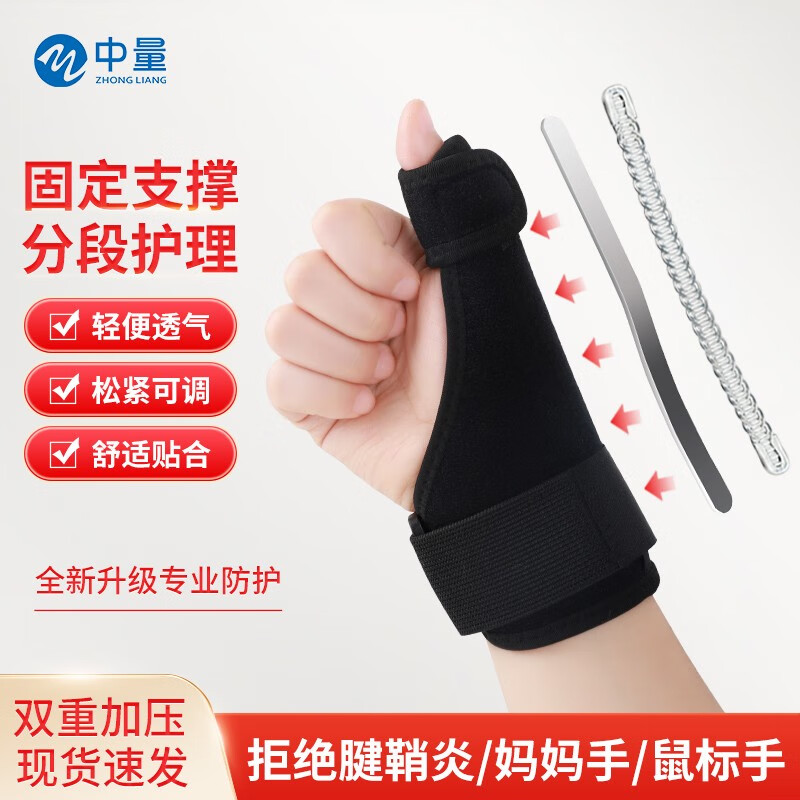 中量腱鞘炎护腕医用大拇指护具手骨折扭伤固定支具 加强款:均码