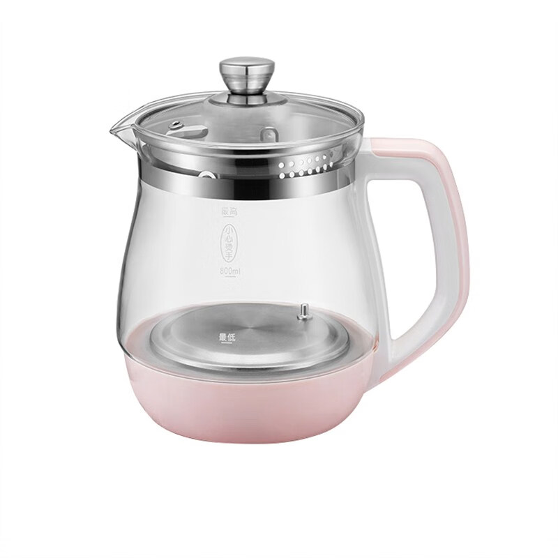 美的通用养生壶热水壶mk-ge1506 mk-ge1505玻璃壶体单壶身配件 粉红色