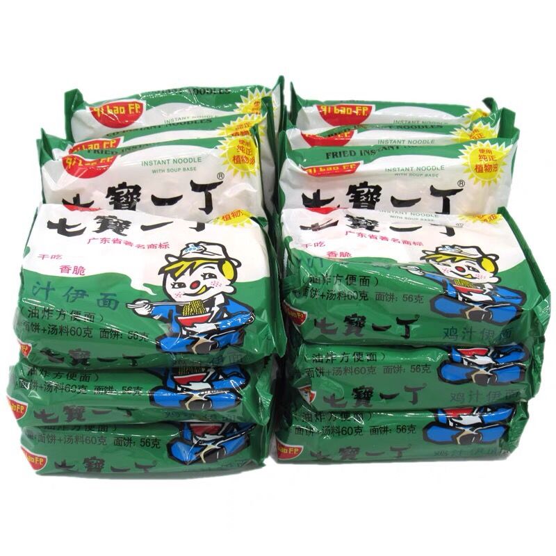 七宝一丁鸡汁方便面干吃面泡面即食干脆面8090后怀旧童年经典零食 5包