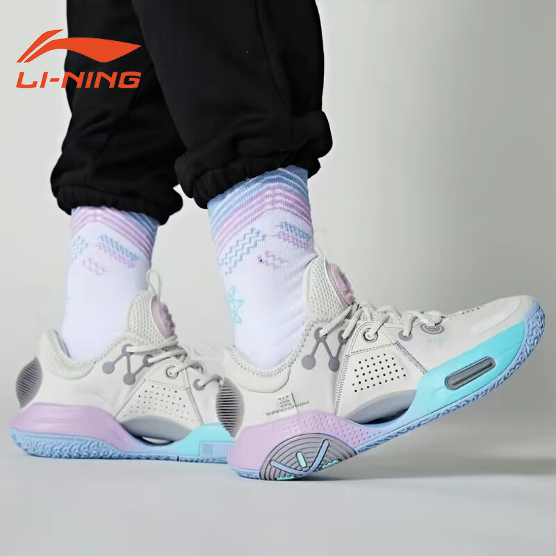 李宁全城9棉花糖青年款篮球鞋男女儿童耐磨减震比赛运动鞋abar051