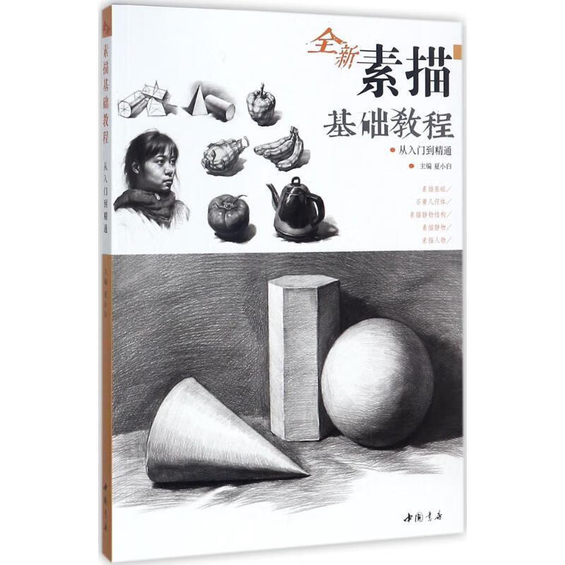 主题教学系列丛书:全新素描基础教程 夏小白 编 【正版书】