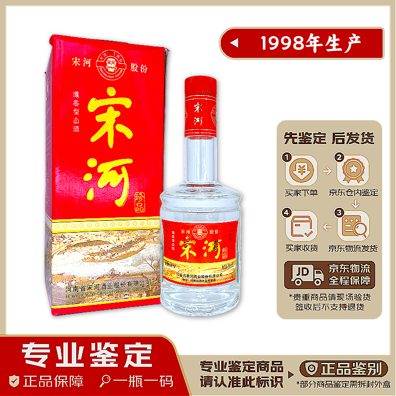 宋河粮液酒 珍品 2005年生产 鉴定发货 假一赔十 46度 浓香型 500ml