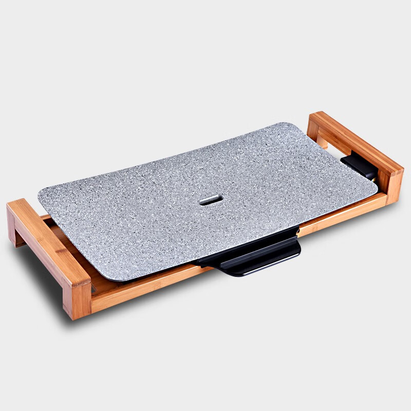 新厨夫 陶瓷烤盘电烧烤炉韩式不粘烤肉锅电烤盘烤肉机家用电烧烤炉 KX-10 加大分体式 陶瓷黑