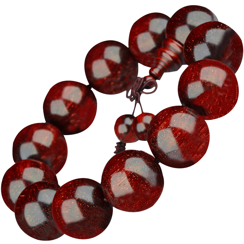 今古楼  收藏级小叶紫檀手串印度满金星老料20mm男款佛珠手串佛珠手链 【收藏级】满金星15MM15颗