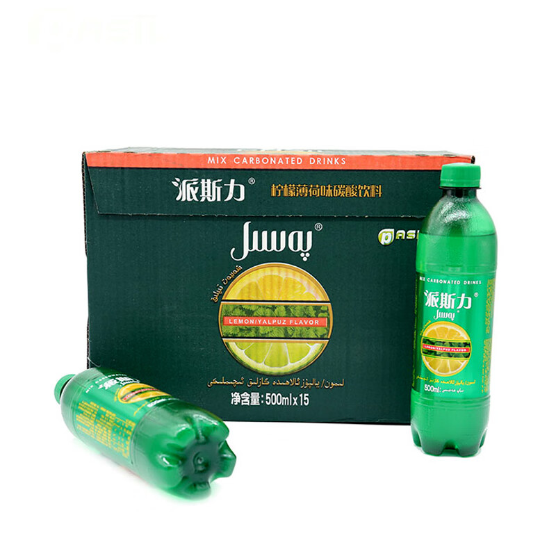 食怀新疆派斯力柠檬薄荷味冰淇淋苏打汽水果汁500ml*1